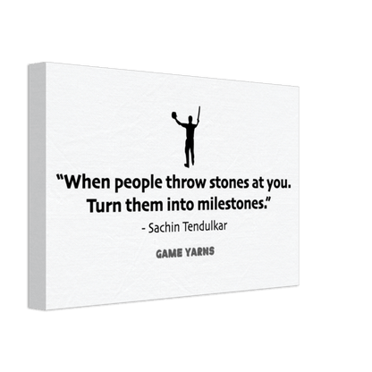 Sachin Tendulkar Motivation Canvas - Game Yarns