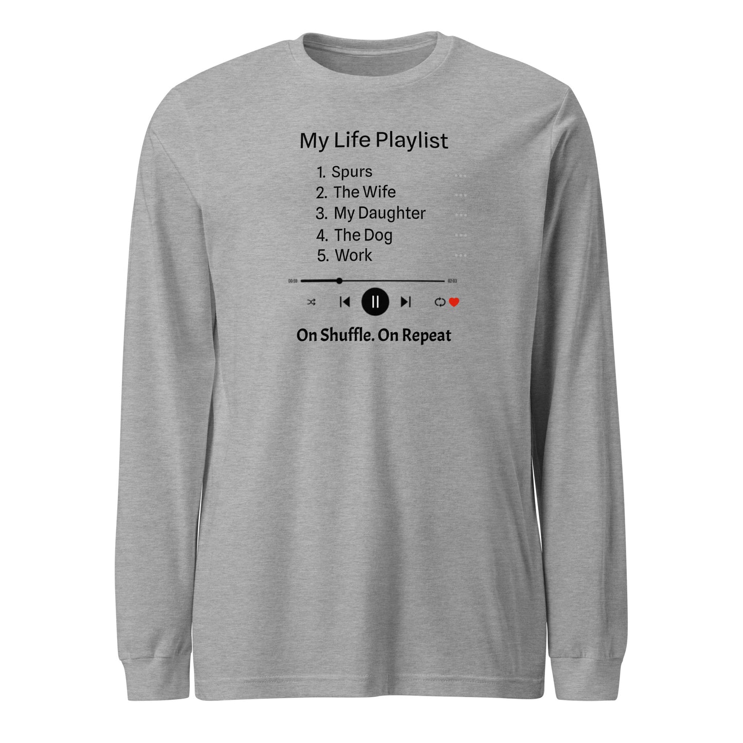 My Life Playlist Customisable Long Sleeve Tee