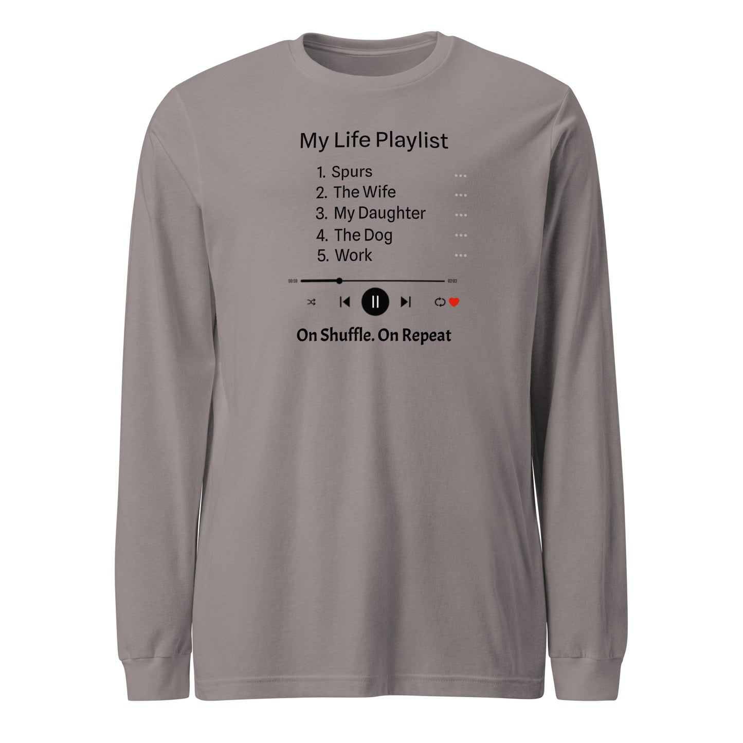 My Life Playlist Customisable Long Sleeve Tee