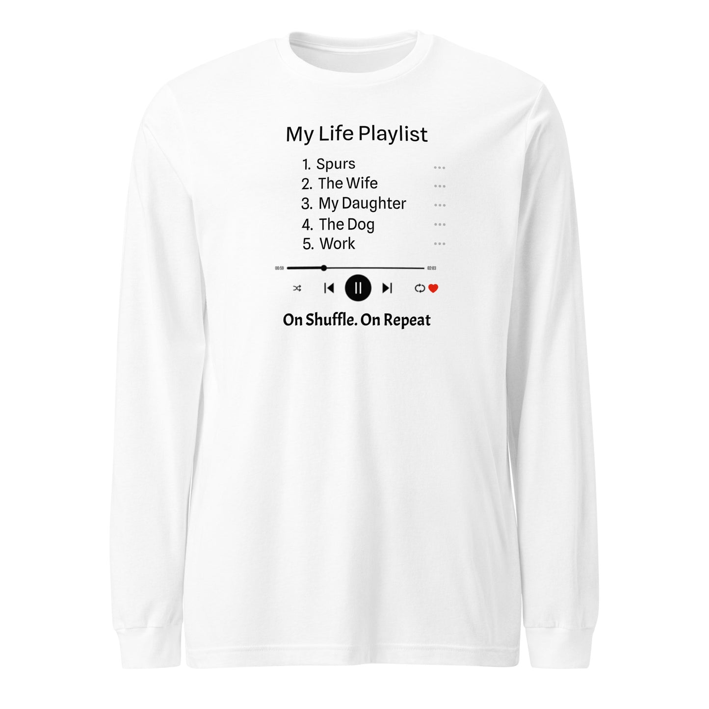 My Life Playlist Customisable Long Sleeve Tee