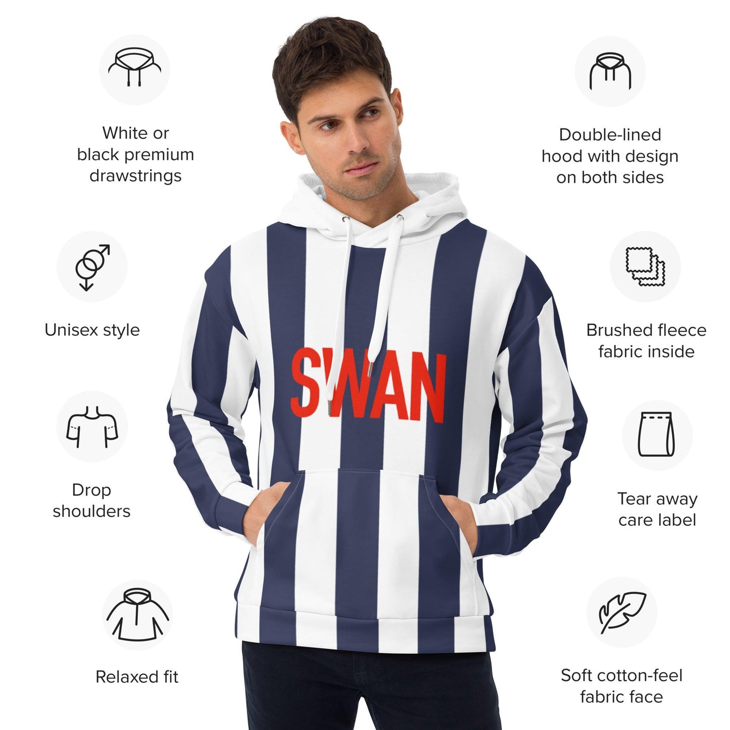 West Bromwich Albion Retro Hoodie - Game Yarns